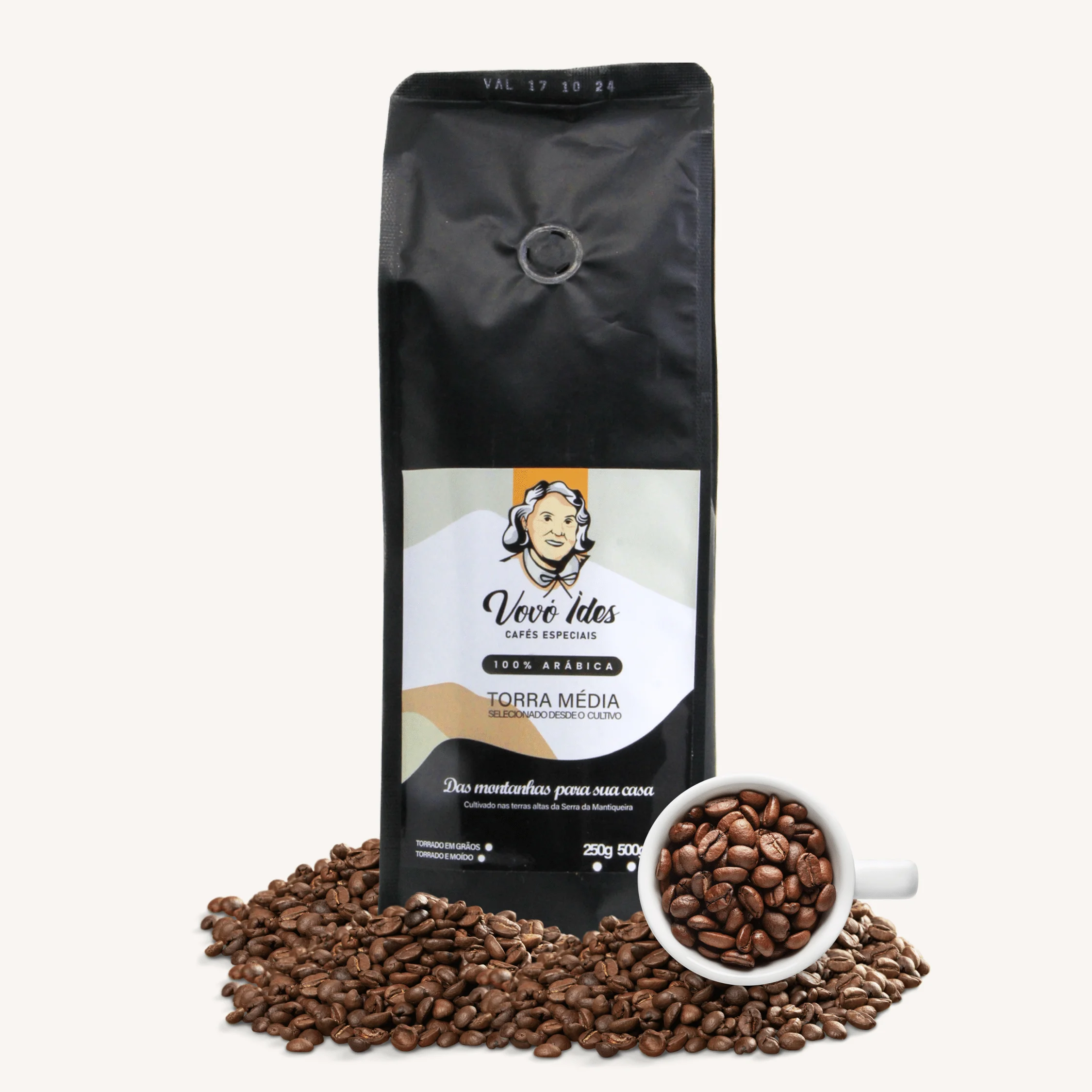 Café especial em grãos de 500 gramas